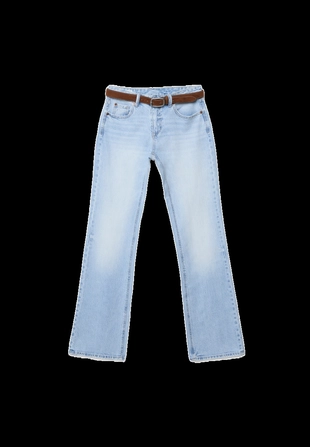 Джинсы D68 фасона BOOTCUT с поясом- Заказать в России