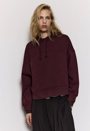 Толстовка с вышивкой и капюшоном- Заказать в России