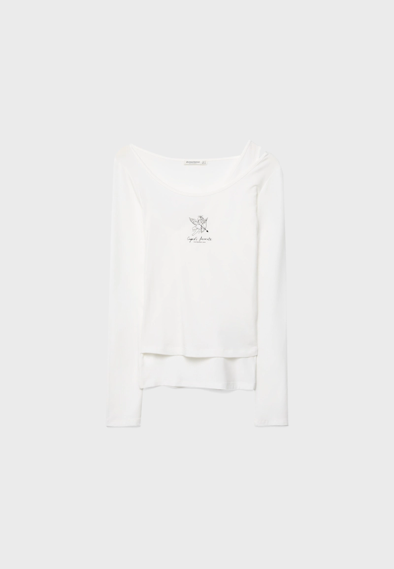 Футболка с двойным принтом «Ангелочек»