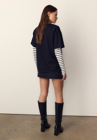 Футболка оверсайз с принтом- Заказать в России