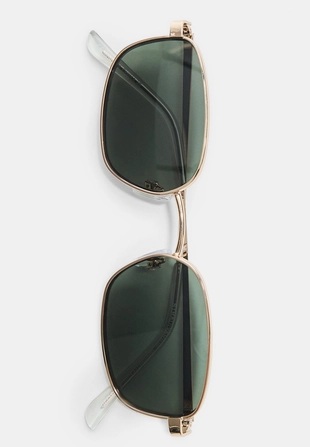 Металлические прямоугольные солнцезащитные очки- Заказать в России