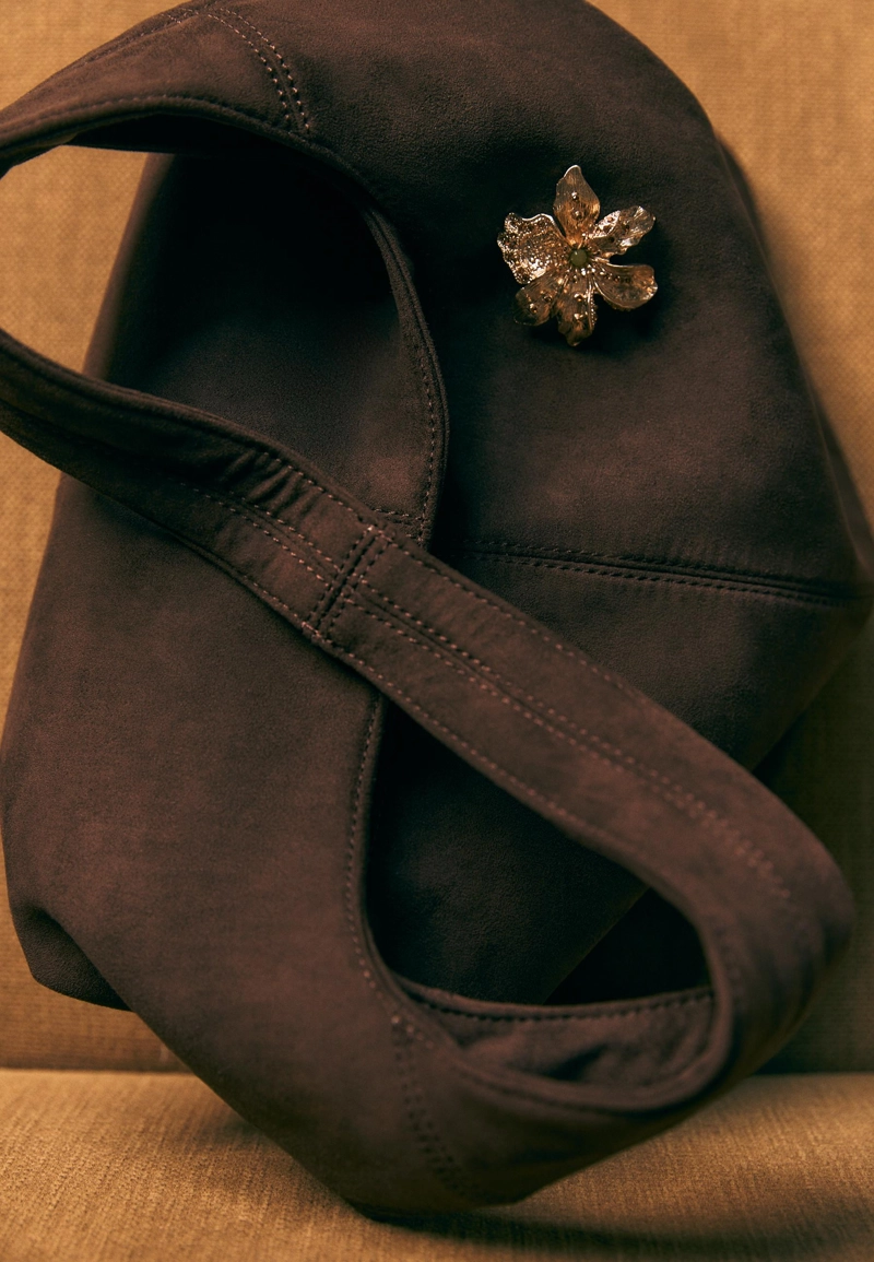 Сумка через плечо из искусственной замши