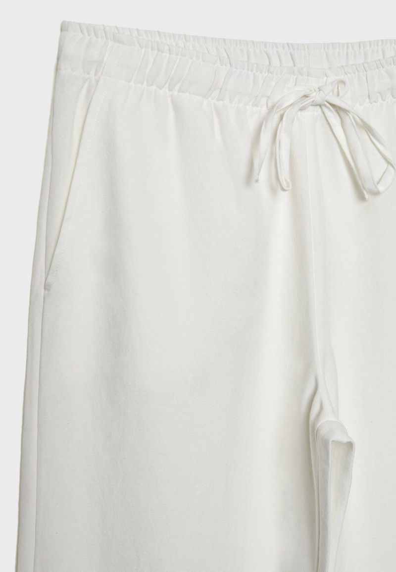 Льняные брюки на кулиске