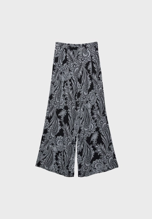 Свободные брюки палаццо с принтом- Заказать в России