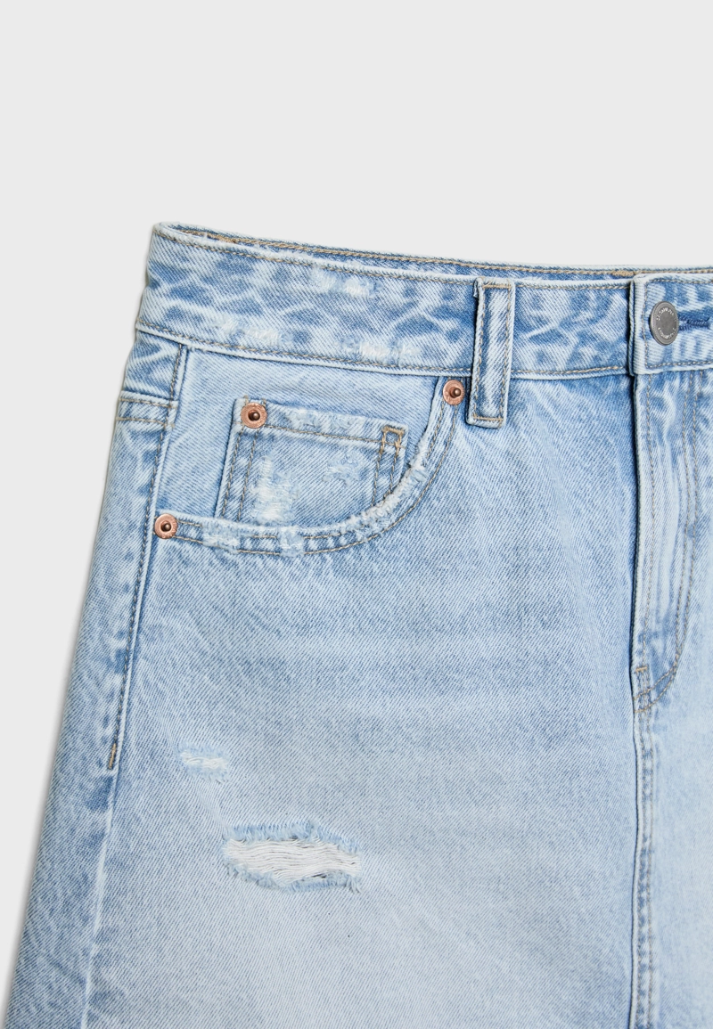 D60 Джинсовая мини-юбка