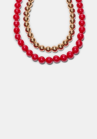 Набор из двух ожерелий с бусинами- Заказать в России