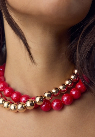 Набор из двух ожерелий с бусинами- Заказать в России