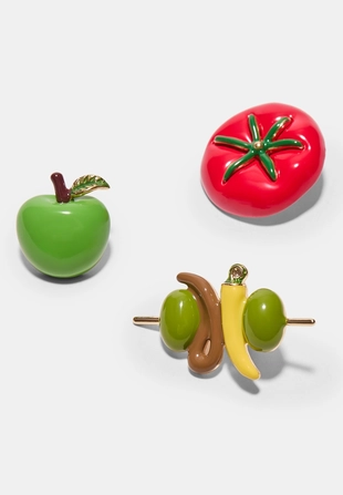 Набор из 3 комбинированных значков еда- Заказать в России