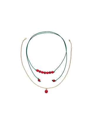 Набор из 2 колье «томат»- Заказать в России