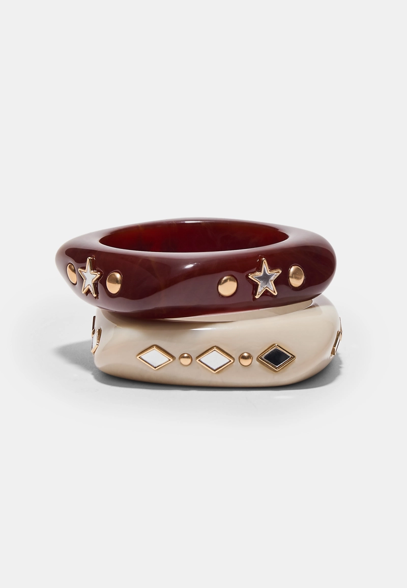 Набор из двух браслетов: со звездой и с камнем