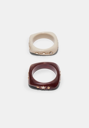 Набор из двух браслетов: со звездой и с камнем- Заказать в России