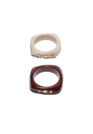 Набор из двух браслетов: со звездой и с камнем- Заказать в России