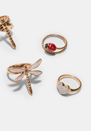 Набор из 4 колец «стрекоза»- Заказать в России
