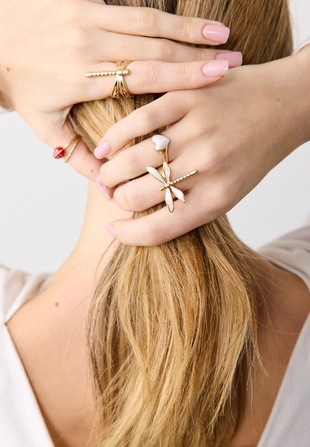 Набор из 4 колец «стрекоза»- Заказать в России