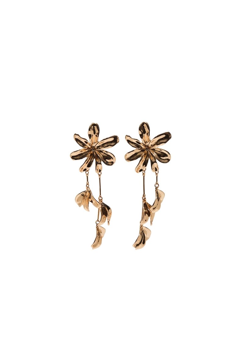 Длинные серьги с цветком