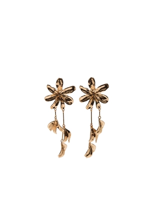 Длинные серьги с цветком- Заказать в России