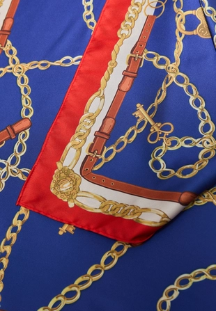 Шелковый платок с цепями- Заказать в России