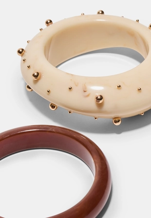 Набор из 2 комбинированных браслетов- Заказать в России