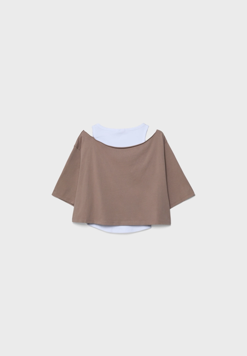 Двойной топ с рисунком