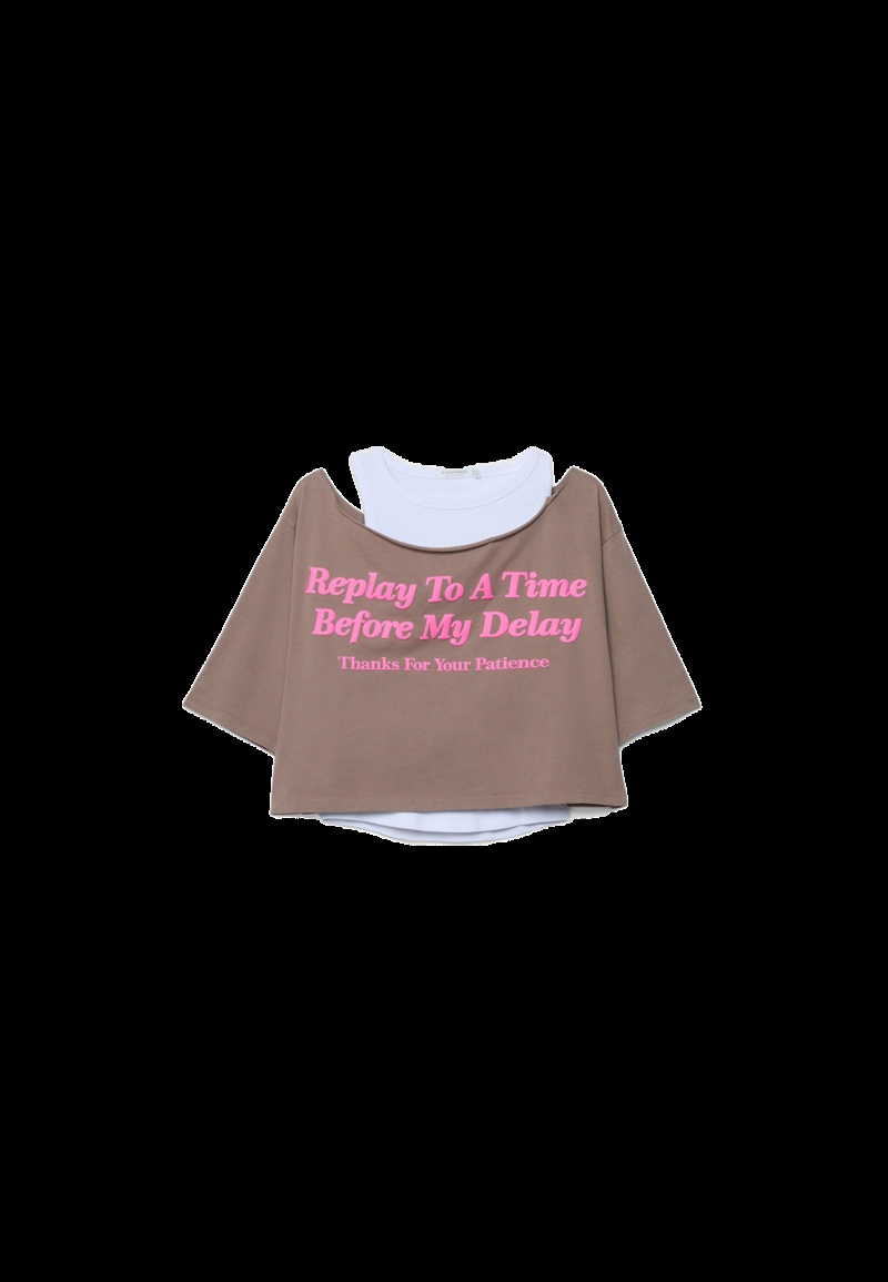 Двойной топ с рисунком