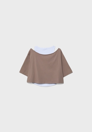 Двойной топ с рисунком- Заказать в России