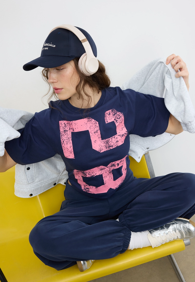 Укороченная футболка с драпировкой