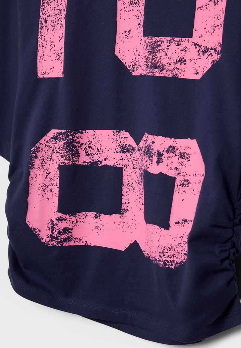 Укороченная футболка с драпировкой