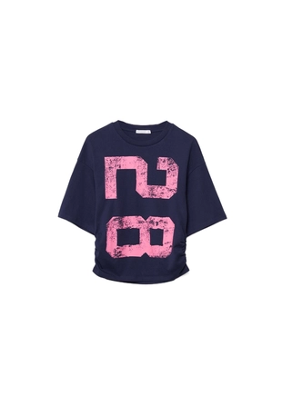 Укороченная футболка с драпировкой- Заказать в России