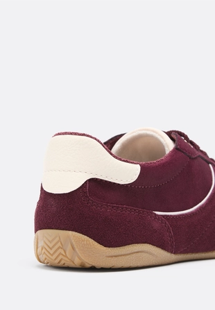 Кеды на тонкой подошве с кожаными деталями- Заказать в России