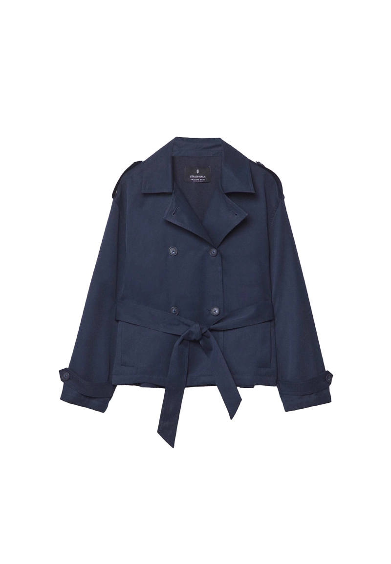 Тренч свободного кроя с поясом