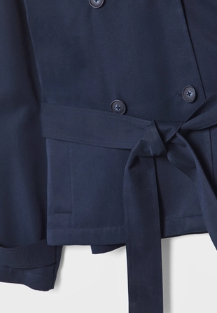 Тренч свободного кроя с поясом- Заказать в России