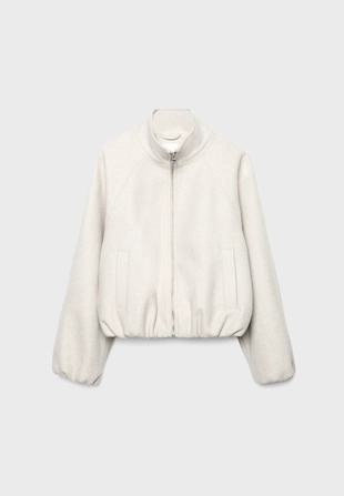 Куртка-бомбер с мягкой текстурой и объемным силуэтом- Заказать в России