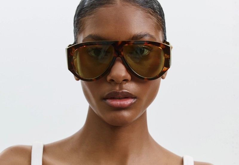 Солнцезащитные очки в стиле ретро под черепаху