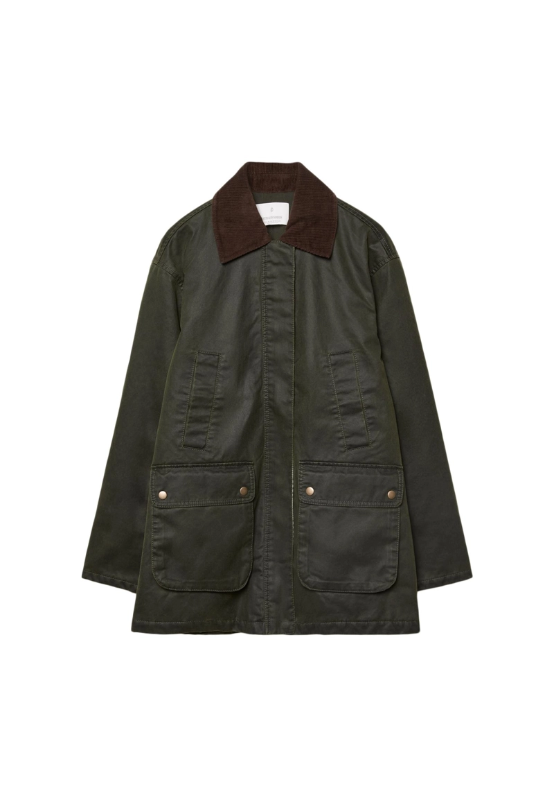 Парка с вощеным покрытием и множеством карманов