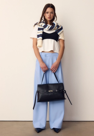 Женская сумка на плечо с металлической застежкой- Заказать в России