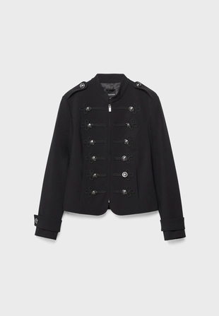 Приталенный пиджак с пуговицами с гравировкой- Заказать в России
