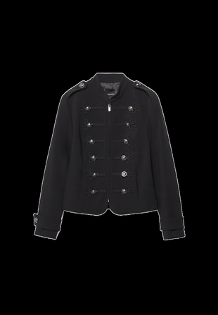 Приталенный пиджак с пуговицами с гравировкой- Заказать в России