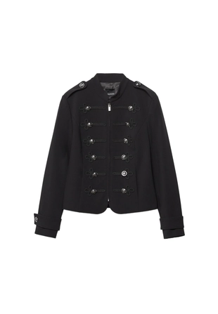 Приталенный пиджак с пуговицами с гравировкой- Заказать в России