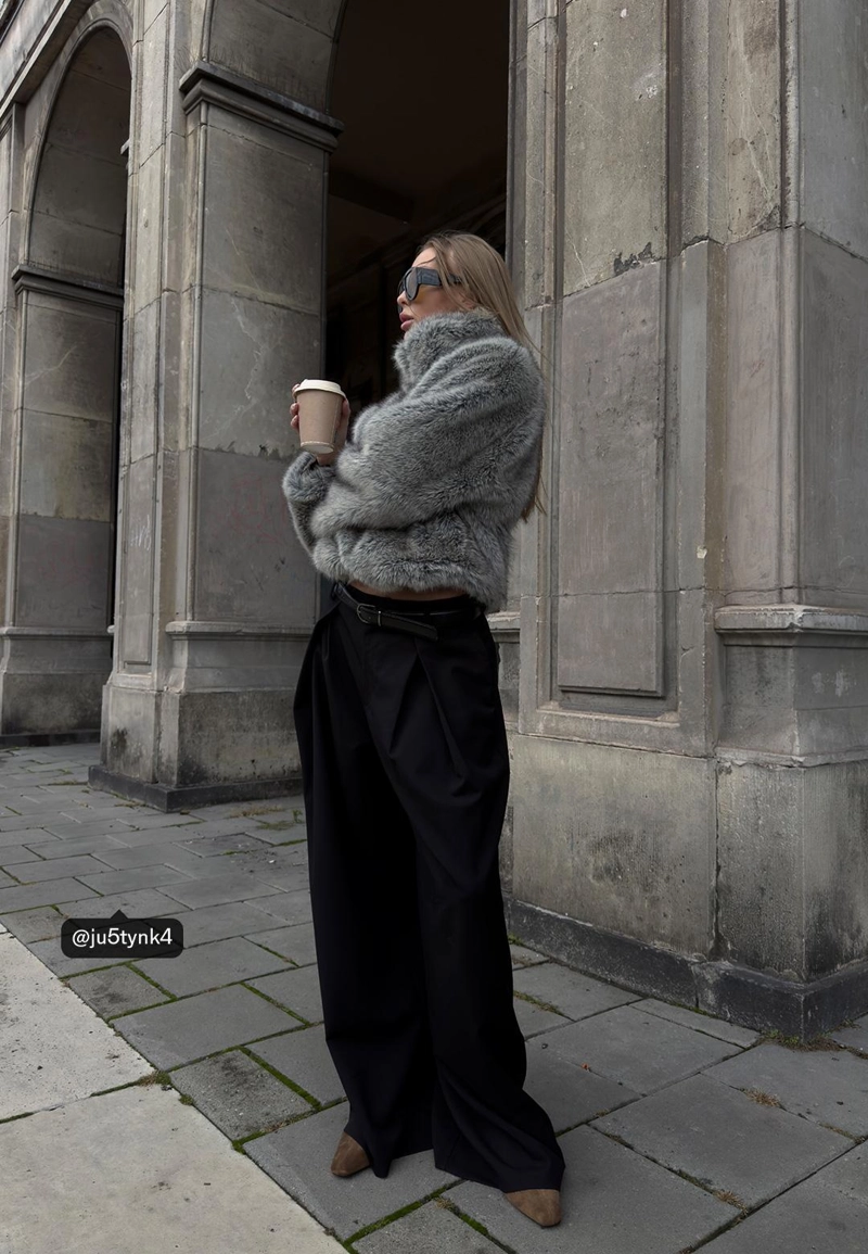 Брюки с макси-защипами и поясом