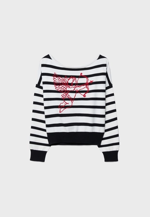 Трикотажный джемпер в полоску ANGEL- Заказать в России