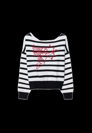 Трикотажный джемпер в полоску ANGEL- Заказать в России