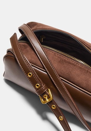 Комбинированная сумка на плечо с двумя ручками- Заказать в России