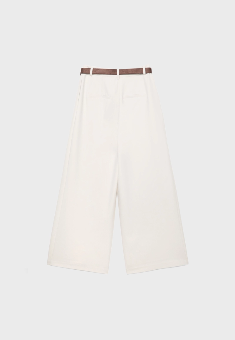 Брюки с макси-защипами и поясом