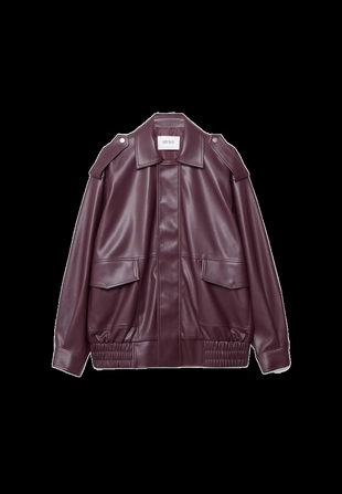 Объемная байкерская куртка из искусственной кожи- Заказать в России