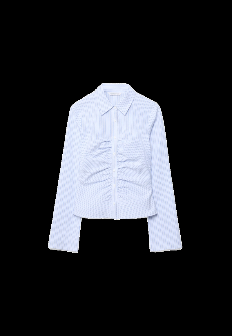 Рубашка из бенгалина со сборками