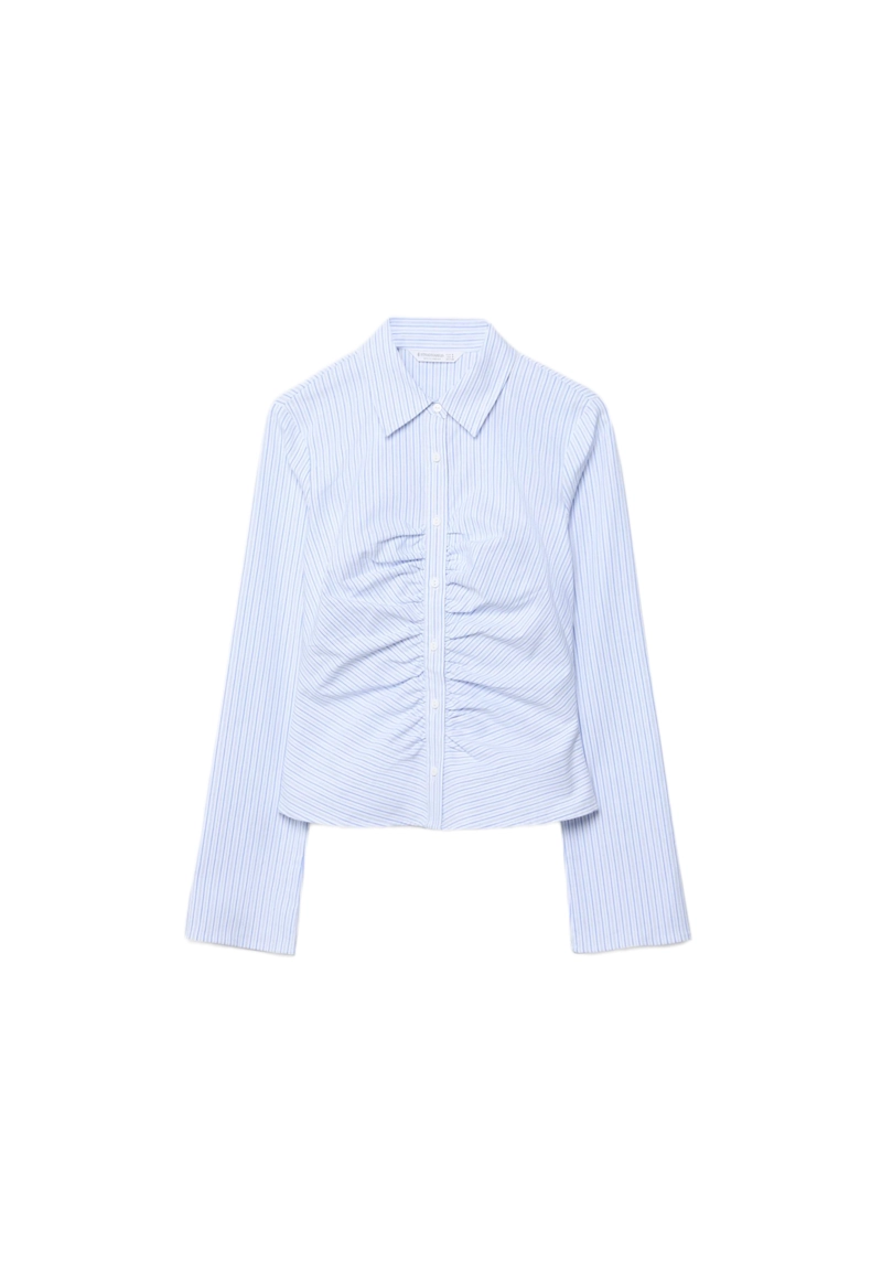 Рубашка из бенгалина со сборками