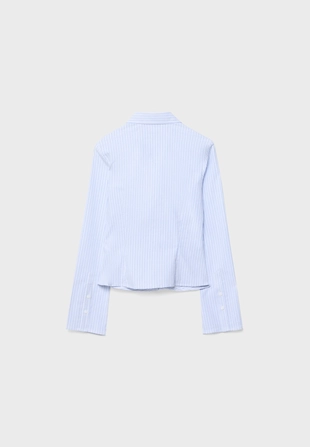 Рубашка из бенгалина со сборками- Заказать в России