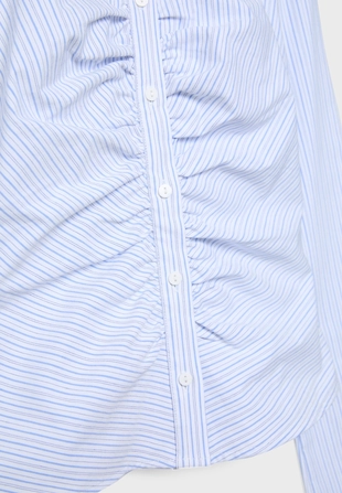 Рубашка из бенгалина со сборками- Заказать в России