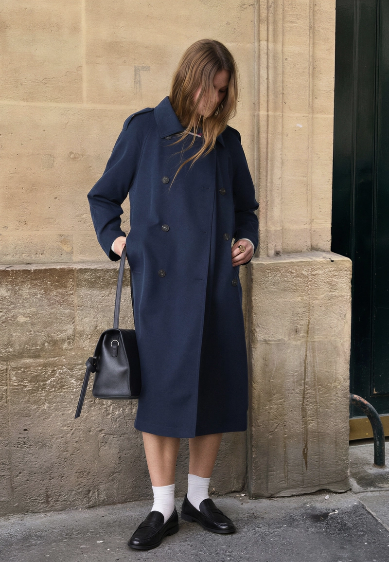 Длинный струящийся тренч