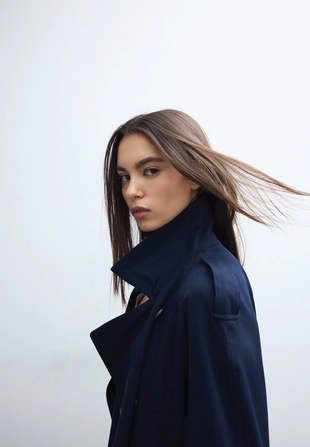 Длинный струящийся тренч- Заказать в России